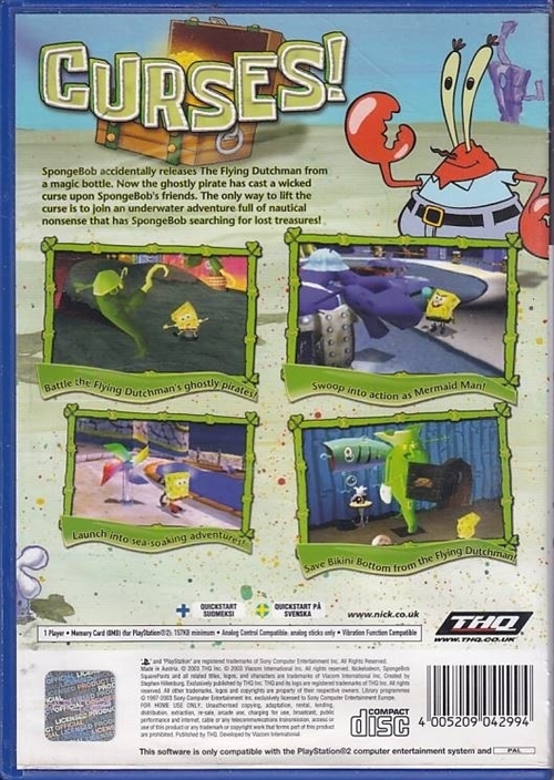 SpongeBob SquarePants Revenge of the Flying Dutchman - PS2 (B Grade) (Genbrug)